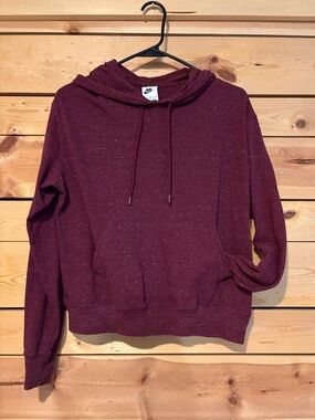 Nike Women's Maroon Cowl Neck Pullover Hoodie